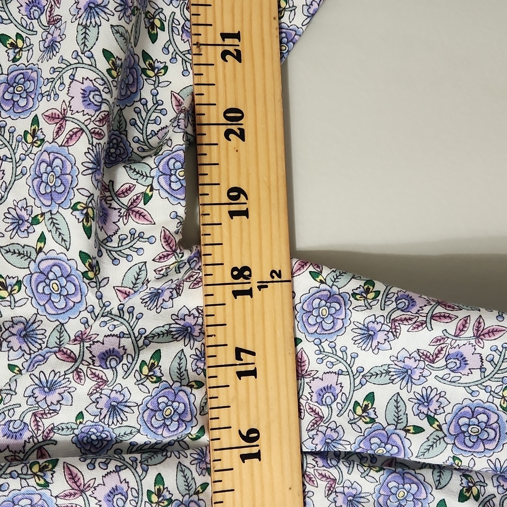 LOFT Floral Peasant Blouse XXS (0-2) Whimsical Boho Cottagecore Tie Waist Top - Picture 5 of 12